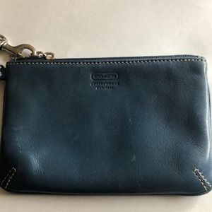 Coach wristlet blue some scratches